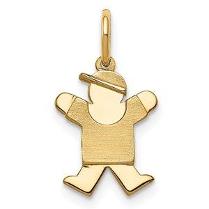 Million Charms 14k Yellow Gold Mini Boy Joy Charm